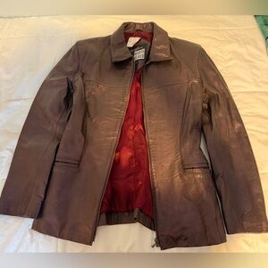 Michael Hoban North Beach Mauve/Pink/Purple Metallic Leather Jacket